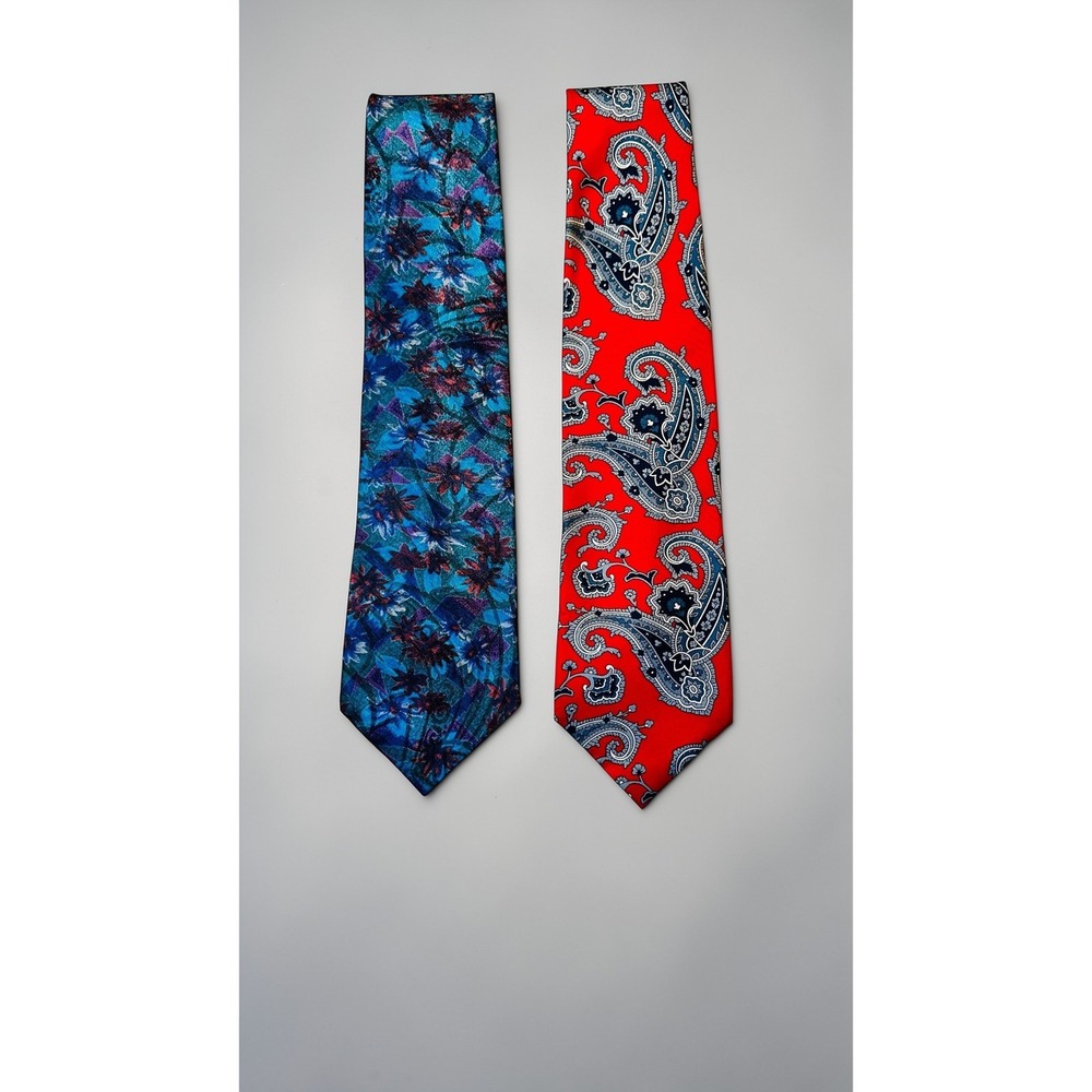 Wembley & Reed St James Ties Mens OS Excellent Vintage‎ Silk Made USA Lot of 2